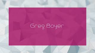 Greg Boyer  appearance [upl. by Ainosal]