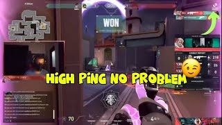 High Ping No Problem valorant valorantclips [upl. by Nylcaj]