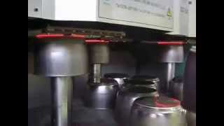 Induction heating for friction impact pressing bottom of the heat stainless steel cookware pot [upl. by Yelsel]