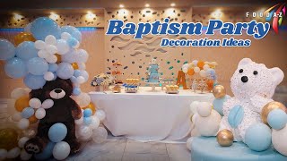 baptism decoration ideas 095  birthday table decoration ideas  christening decorations ideas [upl. by Nosdrahcir143]