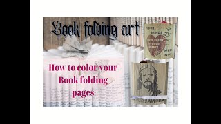 How to color book folding art pages – Instruction video [upl. by Malena]