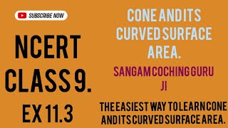 Volume and curved surface area of ​​the cone Ncert 9th class Ex 111 [upl. by Enawtna509]