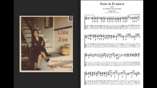 Sicilien suite in D minor Sw20 S L Weiss  Liza Zoe Transcription [upl. by Teresita]