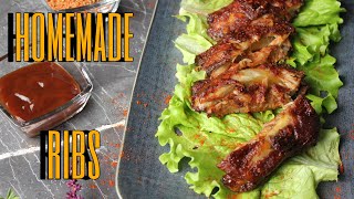 BBQ homemade ribs How to cook ribs in the oven [upl. by Drandell]