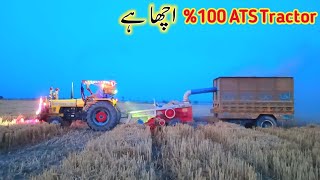 ATS tractor 290 special yellow colour wheat straw chopper blower machine performers [upl. by Solrak493]