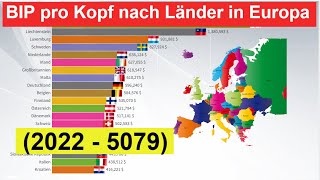 Bruttoinlandsprodukt BIP pro Kopf nach Länder in Europa 2022  5079 [upl. by Lemaceon597]