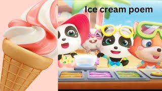 Ice Cream poemkids learning poem with fun [upl. by Lira]