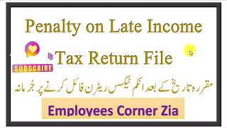 What is the Penalty on Late Income Tax Return File  SEC182  182A  Employees Corner Zia [upl. by Orhtej133]