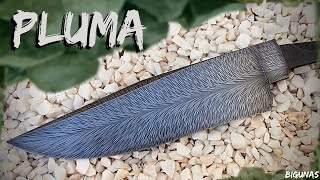 DAMASCO PADRÃO PLUMA  Feather Damascus [upl. by Kra876]