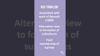 Neotribalism  60 Second Sociology Culture and Identity [upl. by Gruchot]