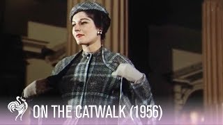 Extravagant English Catwalk Show 1956  Vintage Fashions [upl. by Nnayecats]