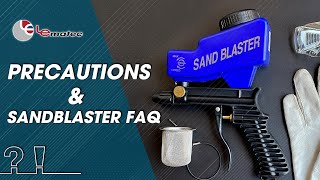 Precautions amp Sandblaster gun FAQ Air compressor working applications and others questions [upl. by Etiuqram]