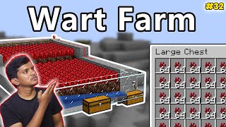 I MADE A NETHER WART FARMING AREA IN MY MINECRAFT WORLD  HINDI  EP 32 [upl. by Notnel]