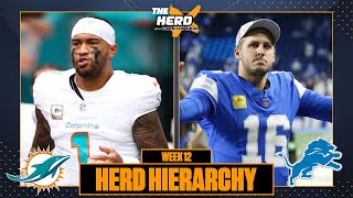 Herd Hierarchy Dolphins swim to Colins Top 10 Lions make giant leap in Week 12  NFL  THE HERD [upl. by Sotsirhc681]