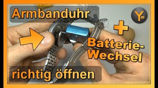 Armbanduhr richtig öffnen  Batterien wechseln [upl. by Morel]