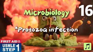 USMLE  First Aid Step 1 Microbiology Protozoa infection usmlestep1videos usmlestep1 [upl. by Lezley]