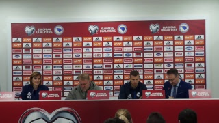 BosniaampHerzegovina manager Robert Prosinecki Press Conference ahead of Armenia match against Armenia [upl. by Alolomo303]