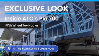 EXCLUSIVE LOOK Inside ATC’s Plā 700 Fifth Wheel Toy Hauler with Premium OffGrid Power Package [upl. by Nydnarb]