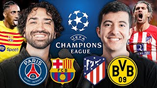 Barcelona DEFEATS PSG amp Atletico Madrid EDGES Borussia Dortmund  UEFA Champions League [upl. by Nisay]