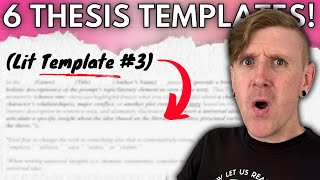 6 TEMPLATES Writing STRONG Thesis Statements for Literary Arguments  AP Lit Question 3 [upl. by Rombert]