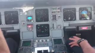 Cockpit View Nouvelair Tunisie Airbus A320 Take off Marrakesh Menara Airport [upl. by Cordelia]