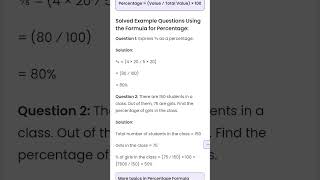 Percentage formula based questions [upl. by Poppy]