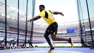 Jamaicas Roje Stona SHOCKS THE WORLD in winning mens discus gold at Paris Olympics  NBC Sports [upl. by Yaniv]