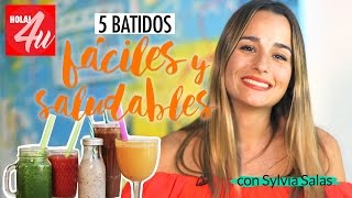 5 recetas de batidos fáciles y saludables  Con Sylvia Salas [upl. by Rednael254]