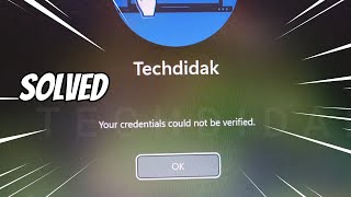 Your Credentials Could Not be Verified Something Went Wrong and your PIN isnt Available FIXED [upl. by Nylqcaj]