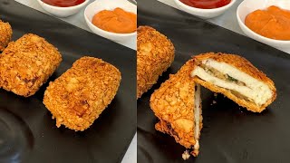 सिर्फ 5 mins में एकदम नए तरीके का Crispy Paneer Papdi Snacks  New Evening Snacks  Anyone Can Cook [upl. by Annoed]