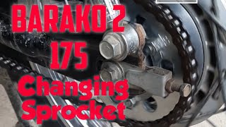 Kawasaki Barako  Sprocket Changing [upl. by Polly780]