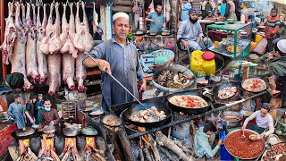 Traditional Breakfast Street food in Afghanistan  Liver fry recipe  Shinwari karahi  Dumpukht [upl. by Khajeh]