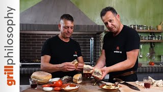 Country style mutton burger  Μπιφτέκια προβατίναμπέργκερ προβατίνα  Grill philosophy [upl. by Kinney]