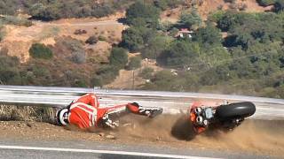 Heavily Modified Ducati 1098r Crash [upl. by Connelly]