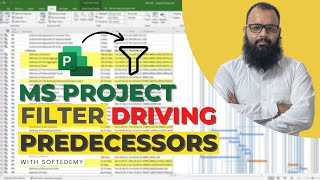 MS project filter driving predecessors step by step explained [upl. by Serica]