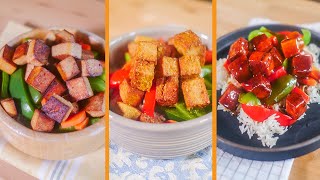 3 Easy Tofu Recipes  Sweet amp Sour Tofu  Cripsy Tofu  Tofu Marinade [upl. by Brunhilda]