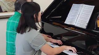 樂樂友聲｜91424 Shine Jesus Shine piano duet performed by Grace Li and Paul Yeung [upl. by Tonry]