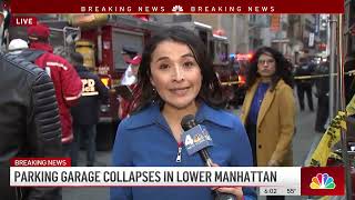 NYC Parking Garage That Collapsed Started Operating in 57 Shocking Footage Reviewed  NBC New York [upl. by Pickering]