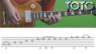 Toto  Rosanna solo  guitar lesson with tabs [upl. by Auqenahs]