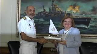 Italian Navys Aircraft Carrier CAVOUR and Frigate ALPINO visit Pakistan [upl. by Schaffel371]