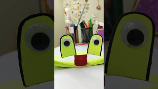 cute frog 🐸 using paper sheet and bottle capkids activity craft video amazingcraft diy shorts [upl. by Dranyl494]