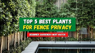 Top 5 Plants for Fence That Provide Extra Privacy  Privacy Fence Hedge Landscaping 👌 [upl. by Ede]