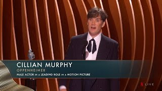 Cillian Murphy wins Best Actor at SAG awards 2024  Acceptance Speech  Oppenheimer [upl. by Eileek]