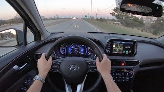 2019 Hyundai Santa Fe Ultimate 24 AWD  POV Sunset Drive Binaural Audio [upl. by Ennire720]