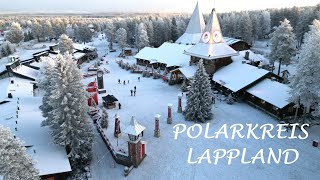 Erste Schnee im Weihnachtsmanndorf ☃️❄️🎅 Polarkreis Lappland Finnland Rovaniemi Santa Claus Village [upl. by Rehtaef552]