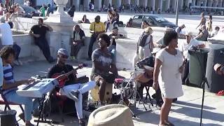 Street music band Nôs Raiz Cabo Verde music Lisbon 2017 [upl. by Steel]