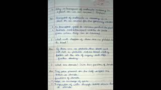 class 7 science ch11 questions answers shorts transportation in animals amp plants [upl. by Jorry]