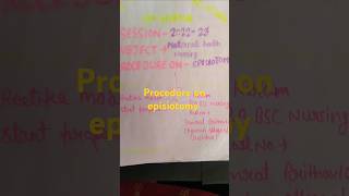 Procedure on episiotomy obgynlife episiotomy procédure nursingstudent maternalhealth shorts [upl. by Zeb341]