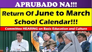 GOODNEWS APRUBADO NA Return Of June to March School Calendarwildtvoregdepedlatestupdate [upl. by Fabyola858]