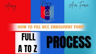 Ncc online enrolment form how to fill [upl. by Horbal]